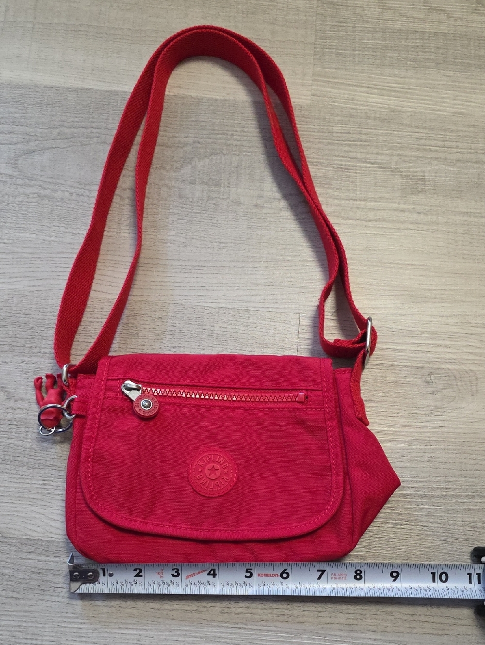 Kipling Sabian Red Crossbody Shoulder Bag - Compact Everyday Carry